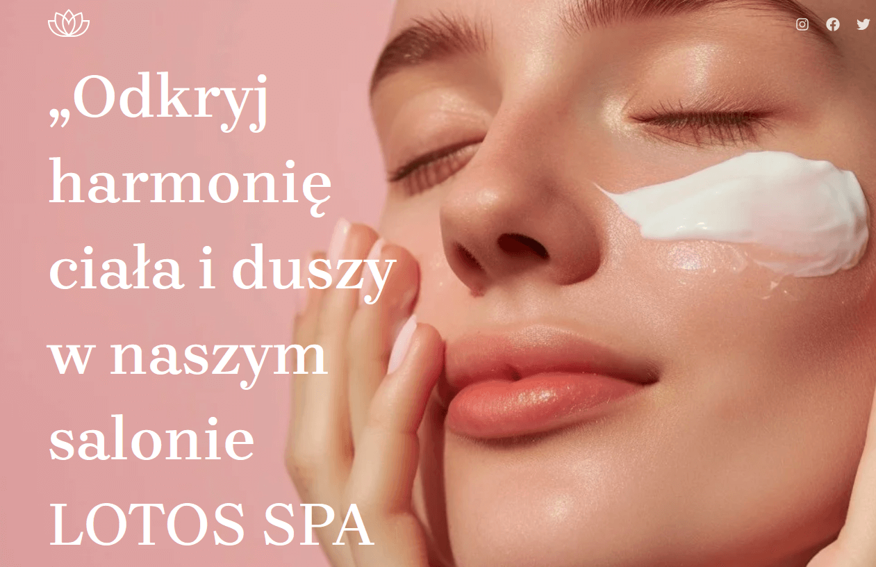 Strona WWW - salon urody "LOTOS SPA"
