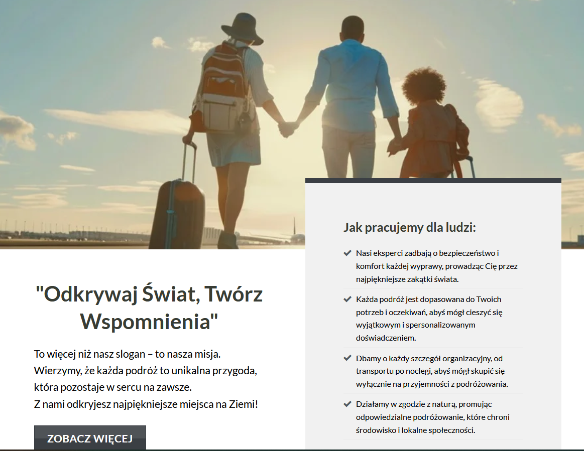 Strona WWW - Travel Company